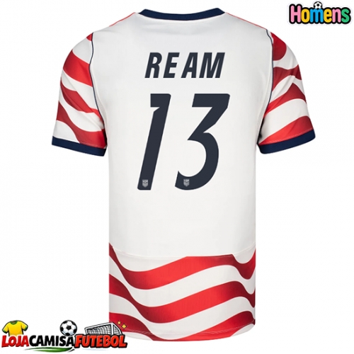 Camisa de Futebol Estados Unidos Tim Ream #13 Equipamento Principal Mundo 2026 Manga Curta